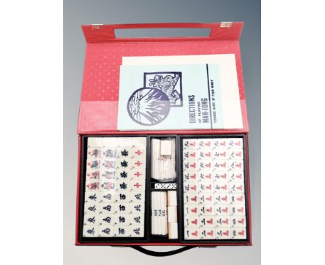 A Mahjong set in fitted box 