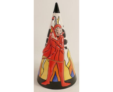 Carltonware Limited Edition Large Sugar Sifter decorated with THE DEVIL, signed Lorna Bailey, height 22cm 