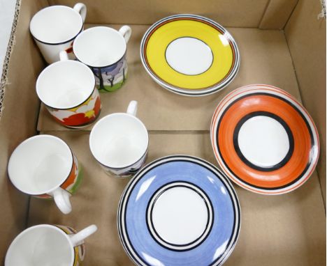 Wedgwood Limited Edition Centenary Clarice Cliff set of six Cups &amp; Saucers 
