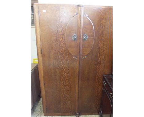 An Oak double wardrobe