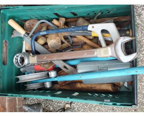 A box of mixed tools