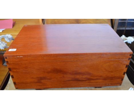 A Mahogany rope handled trunk