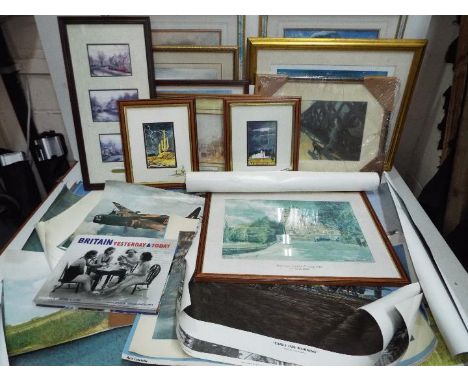 20 + unframed Aircraft Prints, 2 x framed Prints by Wiiliam T Zivic, Framed print of Huyton Parish Church by Frank Green, 10 