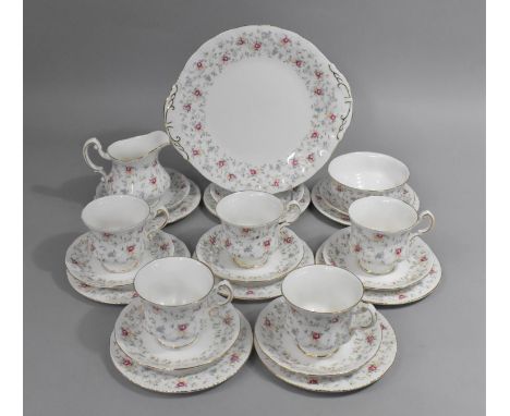 A Paragon First Choice Teaset to Comprise Five Cups, Saucers, Sideplates, Cakeplate, Milk Jug and Sugar Bowl 