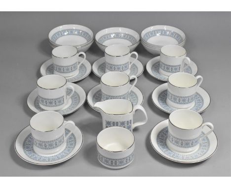 A Royal Doulton Counterpoint Coffee Set to Comprise Eight Cans, Saucers, Bowls, Milk Jug and Sugar Bowl 