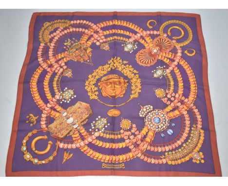 A 20th Century Hermes Silk Scarf, "Kosmima" 