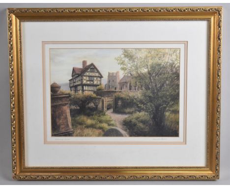 A Framed Francis Baker Print, Stokesay Castle, 29x20cms 