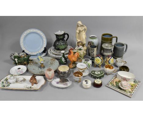 A Collection of Various Ceramics to Comprise Irish Porcelain Wade Tankard with Shooting Scene, Smaller Example, Tuptonware Tu