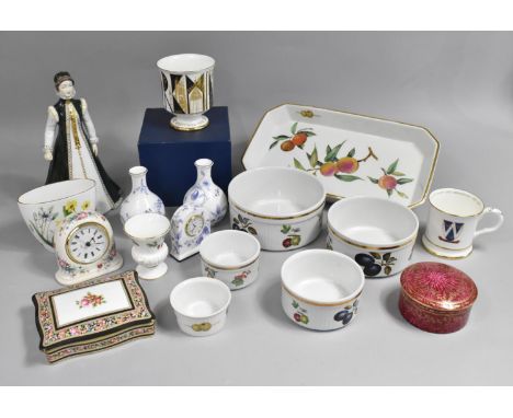 A Collection of Various Ceramics to Comprise Royal Worcester Evesham, Boxed Coalport York Minster Goblet, Coalport House of T