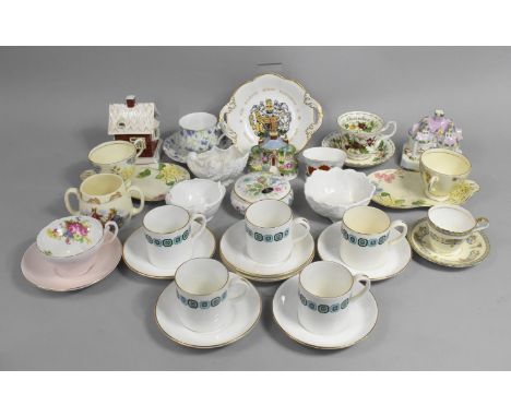 A Collection of Various Ceramics to Inclde Royal Albert Teacups and Saucers, Coalport Cottages, Crown Staffordshire Coffee Ca