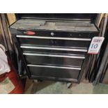 CRAFTSMAN 4-DRAWER BOTTOM ROLLAWAY BOX, W/ CONTENTS, SEE PICTURES