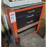 CRAFTSMAN 3-DRAWER BOTTOM ROLLAWAY BOX, W/ CONTENTS, SEE PICTURES