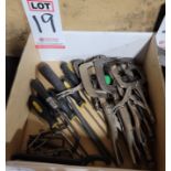 LOT - ASSORTED HAND TOOLS: VISE GRIPS AND SCREWDRIVERS