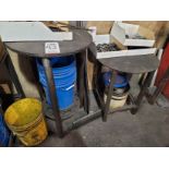 LOT - (2) ROUND TOP METAL TABLES