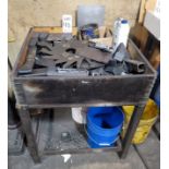 30" X 30" METAL TABLE, W/ CONTENTS OF SCRAP METAL