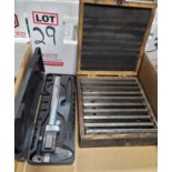 LOT - 6" DIGITAL CALIPER AND SET OF PARALLELS