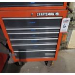 CRAFTSMAN 6-DRAWER BOTTOM ROLLAWAY BOX, W/ CONTENTS, SEE PICTURES