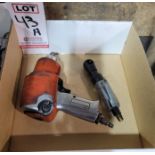 LOT - (2) AIR TOOLS: (1) 1/2" IMPACT WRENCH AND (1) 1/4" RATCHET