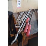 LOT - WRENCHES AND PRY BARS