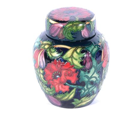 Moorcroft Pottery - a limited edition 'Othello' pattern lidded ginger jar, from the Shakespeare range designed by Rachel Bish