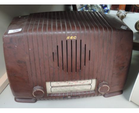 A vintage GEC radio receiver, no BC6245, in brown phenolic case (collectors item only)