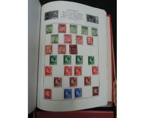 A large box of GB and world stamps, plus a German stamp viewer