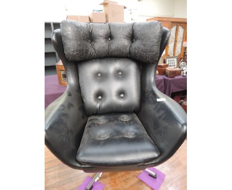 A 1960's child's Jacobsen style swivel armchair on metal frame (circa 1969) - collectors item 