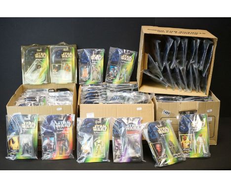 Star Wars - Around 98 carded Kenner Star Wars The Power Of The Force figures, vg (4 boxes) 