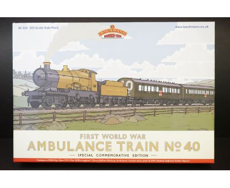 Boxed Bachmann OO gauge Special Commemorative Edition 30325 First World War Ambulance Train No 40 set, complete 