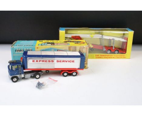 Two boxed Corgi Major diecast models to include 1148 Car Transporter with Scammell Handyman Mk3 Tractor Unit in red &amp; whi