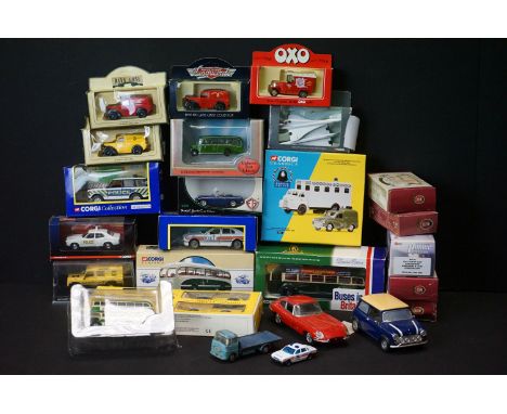 20 Boxed diecast models to include Brooklin Models 'International Police Vehicles' 1961 Austin A110 (no. IPV 01 - damage to w