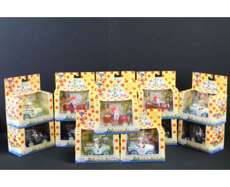 13 Boxed Lledo Noddy in Toyland diecast models to include 5 x Mr Spark's Pickup Truck, 4 x Toyland Fire Engine and 4 x Mr Mil
