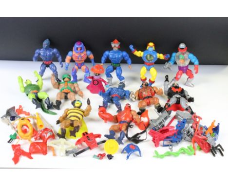 Masters of the Universe - 13 Original Mattel He Man figures to include Buzz Off, Man E Faces, Hordak, Clawful, Syclone, 2 x W