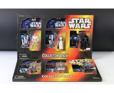 Star Wars - Two Kenner Star Wars Collector Packs each containing 3 x carded figures to include 69701 &amp; 69703, ex 