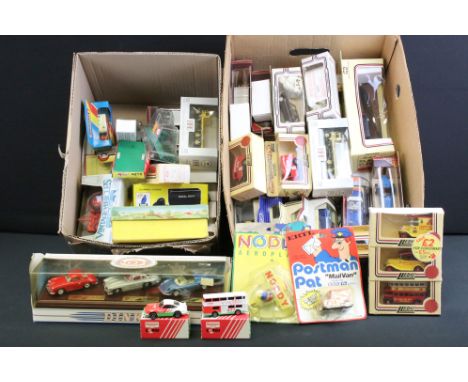 Over 50 boxed diecast models to include Matchbox, Lledo, Corgi, EFE, Budgie, ERTL &amp; Gearbox Model examples, featuring 3 x