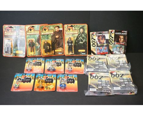 20 Carded TV / Film related figures and models to include 4 x Kenner Robin Hood Princess of Thieves figures, 6 x ERTL Batman 
