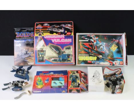 Group of boxed Robot &amp; Space toys and figures to include Bandai Star Zinger Starcrow, Bandai Sun Vulcan Jaguar Vulcan, To