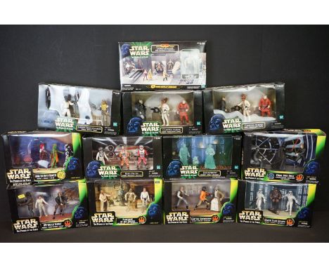 Star Wars - 12 boxed Kenner / Hasbro The Power of the Force figure sets to include Unique Han Solo, Jabba's Skiff Guards, Can