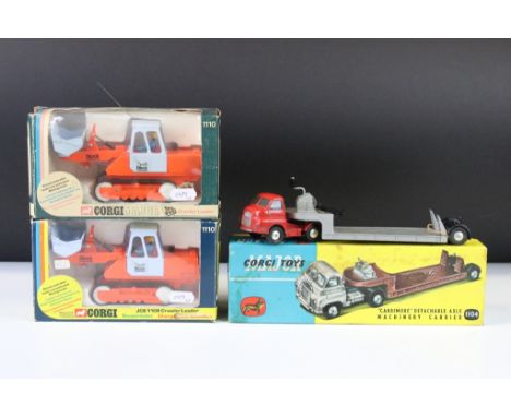 Three boxed Corgi diecast models to include Corgi Major 1104 "Carrimore" Detachable Axle Machinery Carrier (diecast gd, grubb