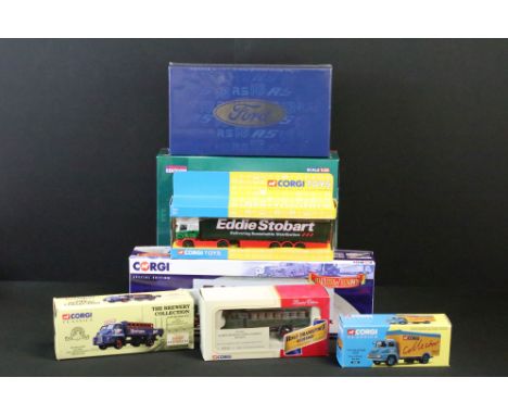 Seven Boxed Corgi diecast models to include 2 x Corgi Classics models (30305 1997 Collector Club Thames Trader Box Van &amp; 