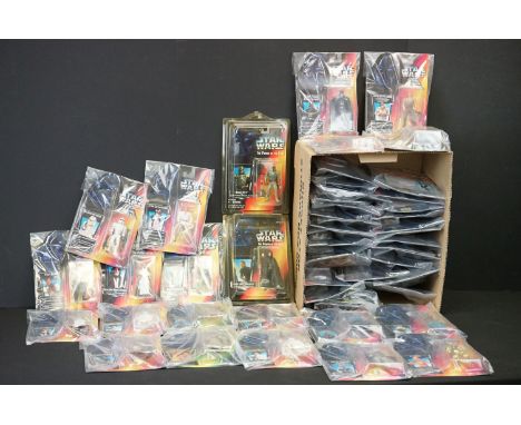 Star Wars - 51 carded Kenner Star Wars figures to include x29 The Power Of The Force figures (Momaw Nadon, Han Solo in Carbon