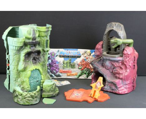 Masters of the Universe - Two original Mattel play sets to include Snake Mountain and Castle Grayskull, near complete with ac