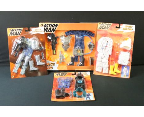 Action Man - Two boxed Hasbro Action Man action figure sets (Mission 2000 &amp; Space Explorer), plus 4 x carded / boxed Hasb