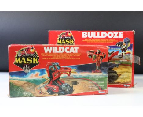 MASK - Two boxed Kenner MASK vehicles to include Wildcat with Clutch Hawks figure and Bulldoze with Boris Bushkin (with instr