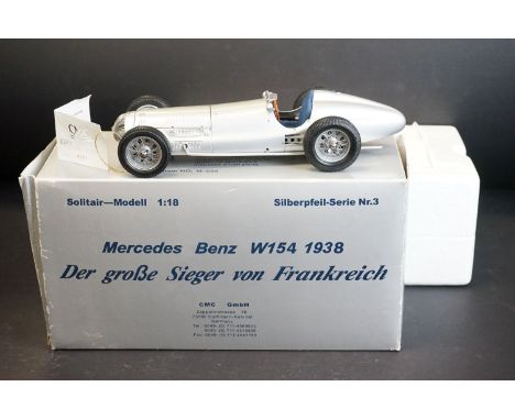 Boxed Solitair Modelle 1/18 No 4187 Mercedes Benz W154 1938 diecast model, with tag and paperwork, ex 