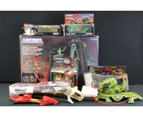Masters of the Universe - Four boxed Mattel accessories to include Bashasaurus, Battle Bones, Stridor and Bombster plus an un