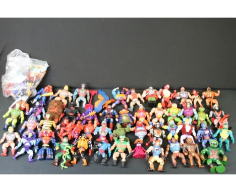 Masters of the Universe - Around 49 original Mattel figures to include Adam, Hurricane Hordak, Man E Faces, Skeletor, Merman,