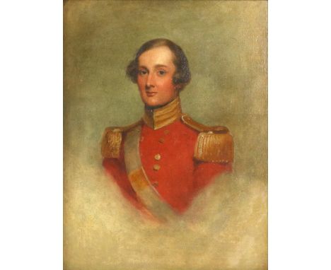Henry Wyndham Phillips (British, 1820-1868), portrait of Captn. E A Milman, oil on board, signed with inscription verso and l