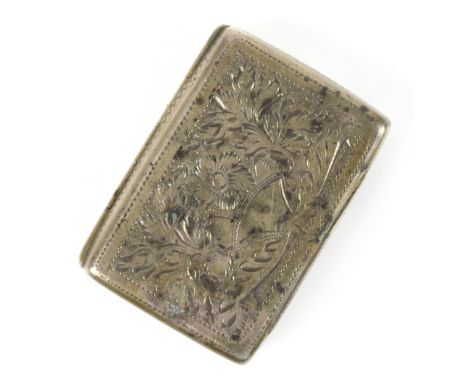 George IV engraved silver vinaigrette by John Bettridge, Birmingham 1828        General marks and wear, particularly to the e