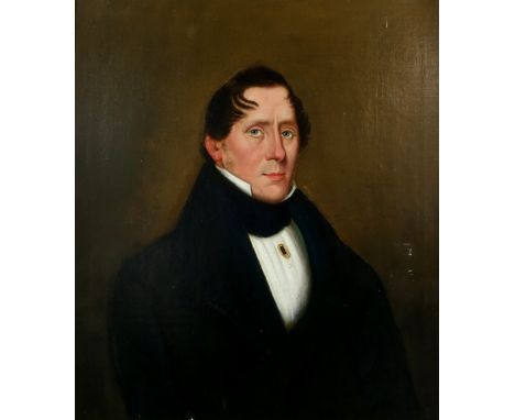 Late 19th century British school, Portrait of a gentleman, oil on canvas, unsigned, 63.5 x 56cm        